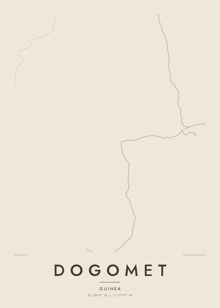Dogomet map poster — Sand style