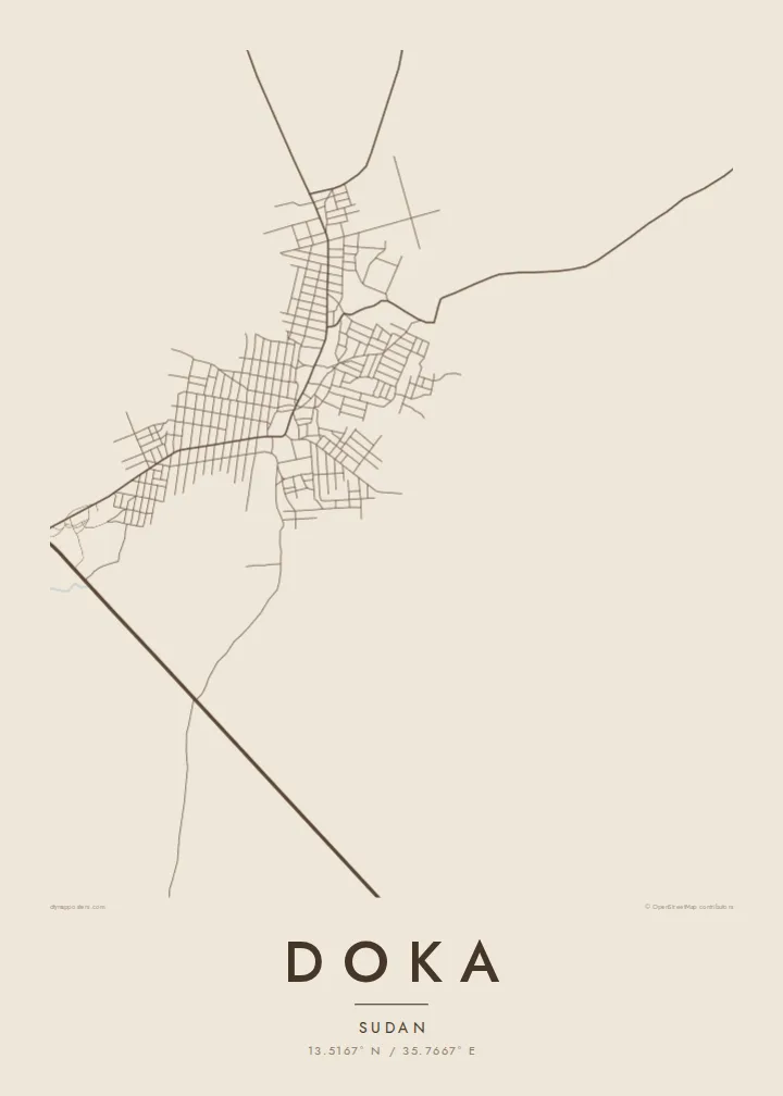 Doka map poster — Sand