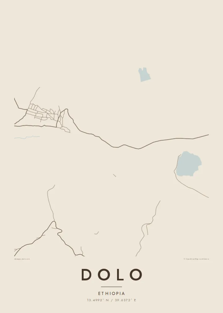 Dolo map poster — Sand style