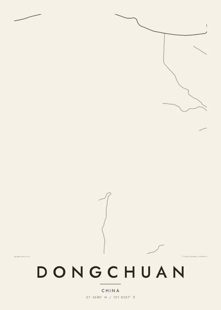 Dongchuan map poster — Paper