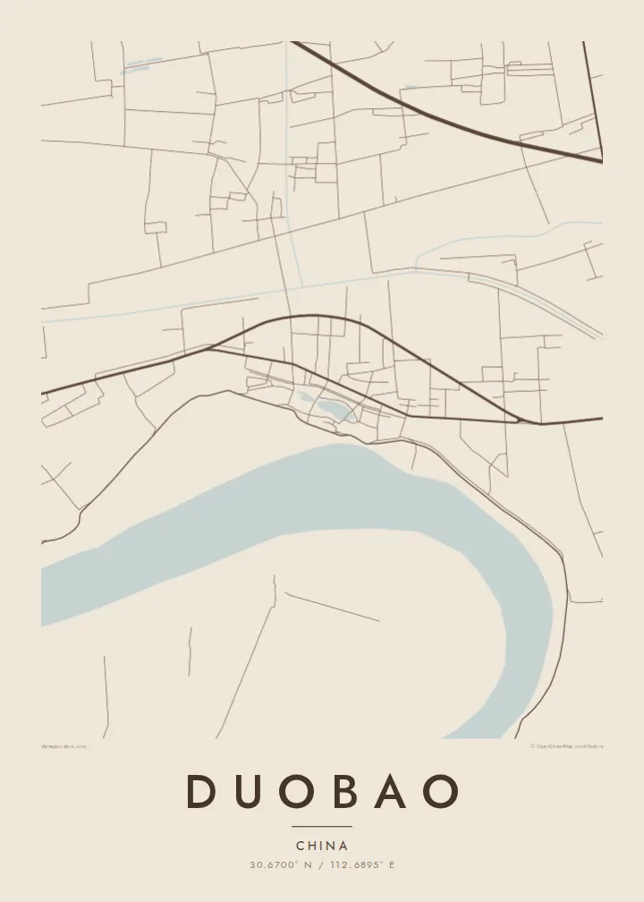 Duobao map poster — Sand
