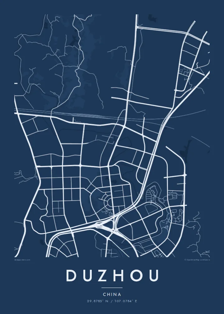 Duzhou map poster — Blueprint
