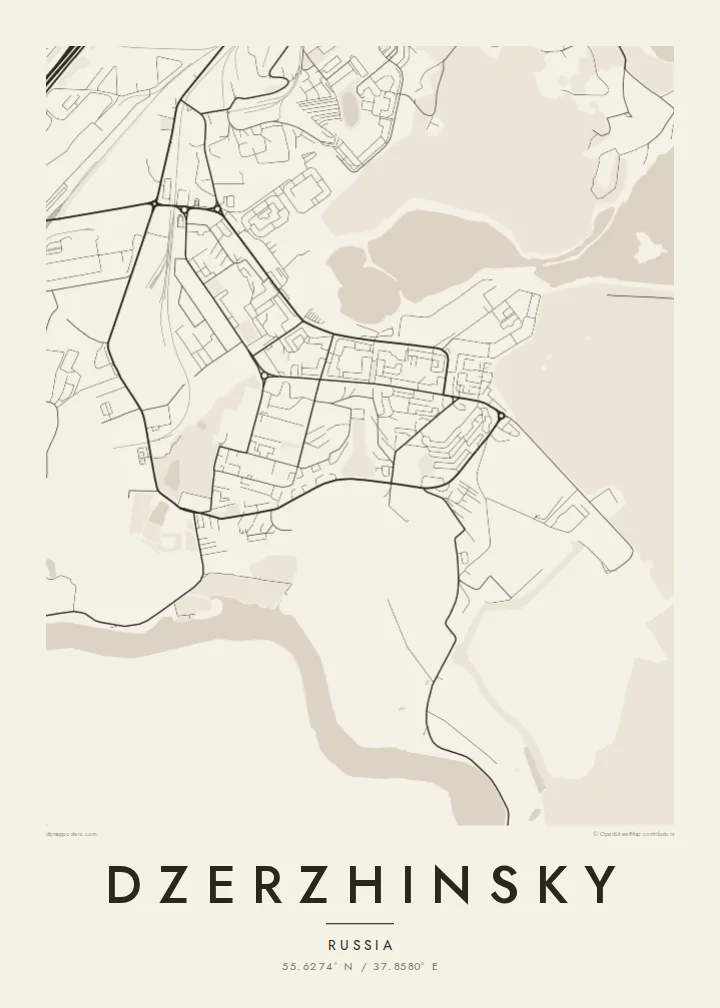 Dzerzhinsky map poster — Paper