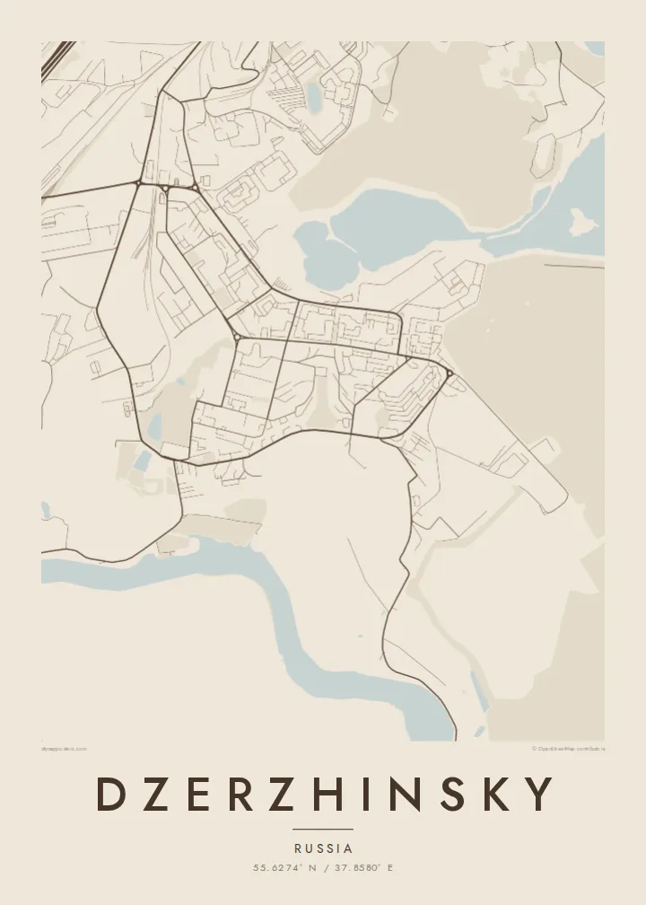 Dzerzhinsky map poster — Sand
