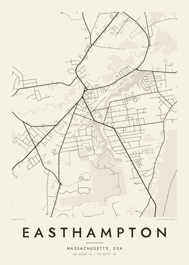 Easthampton map poster — Paper