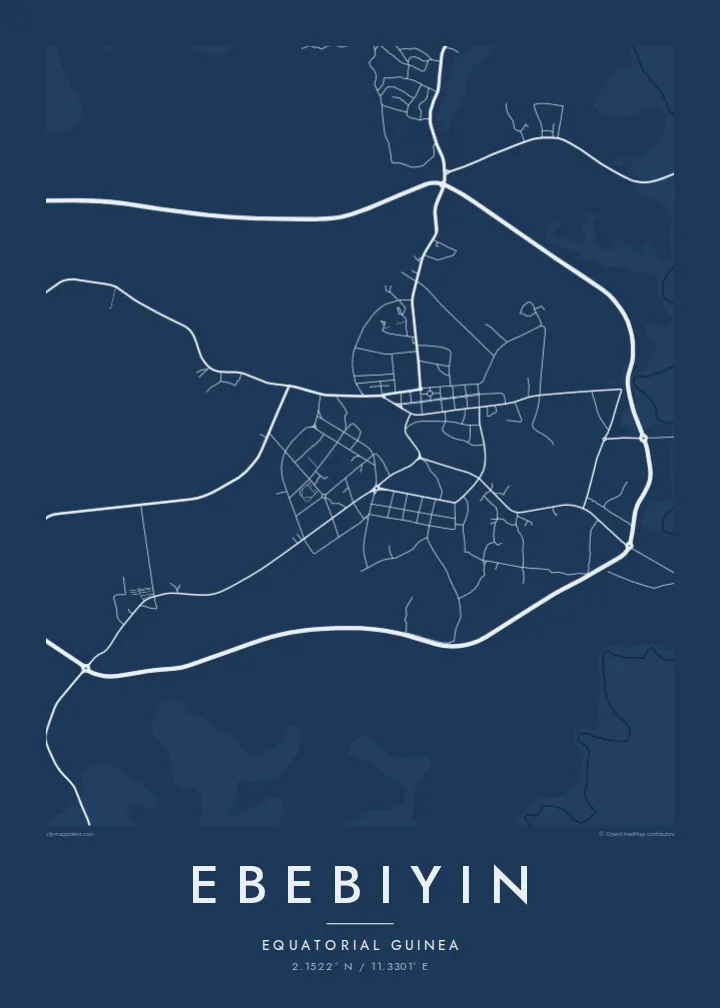 Ebebiyin map poster — Blueprint