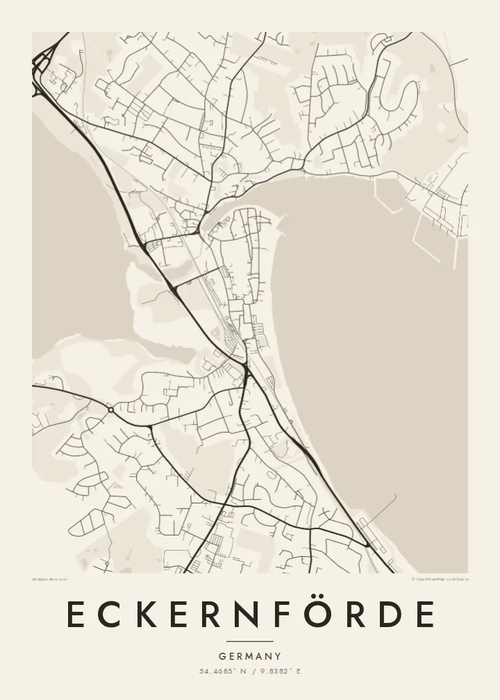 Eckernförde map poster — Paper