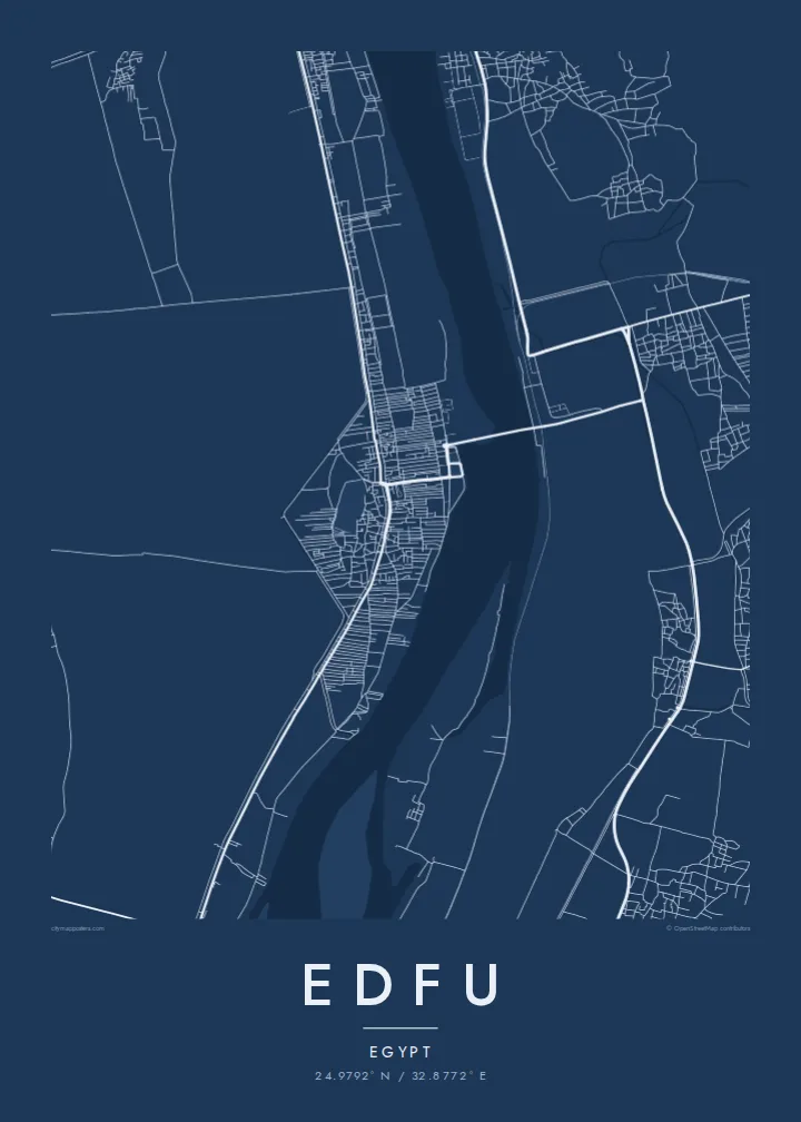 Edfu map poster — Blueprint