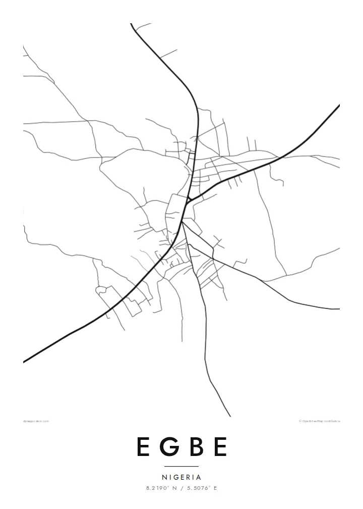 Egbe map poster — Classic