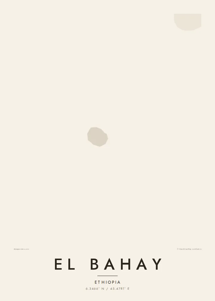 El Bahay map poster — Paper