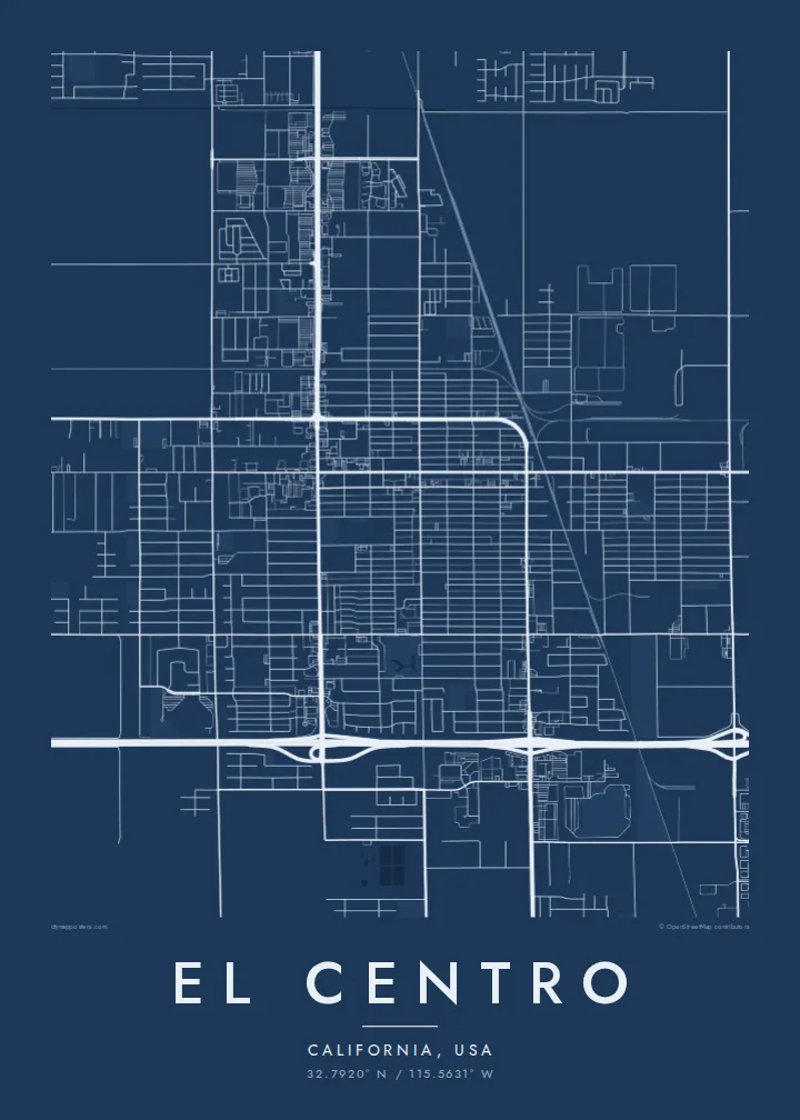 El Centro map poster — Blueprint