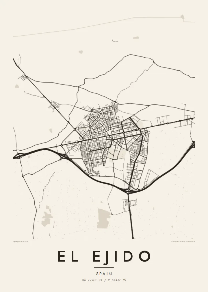 El Ejido map poster — Paper