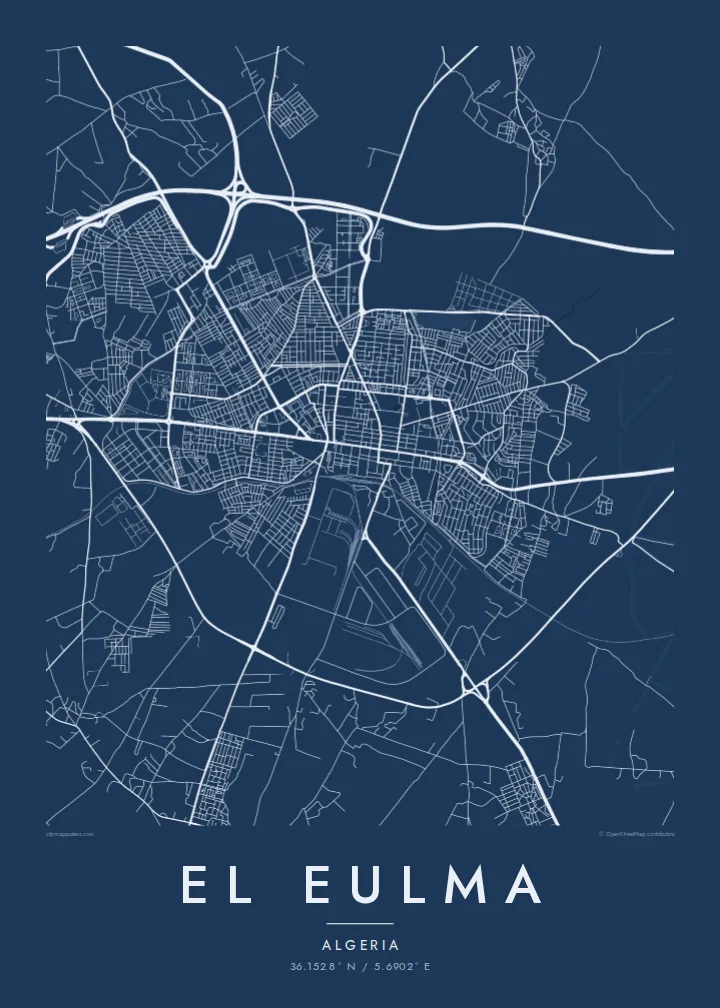El Eulma map poster — Blueprint