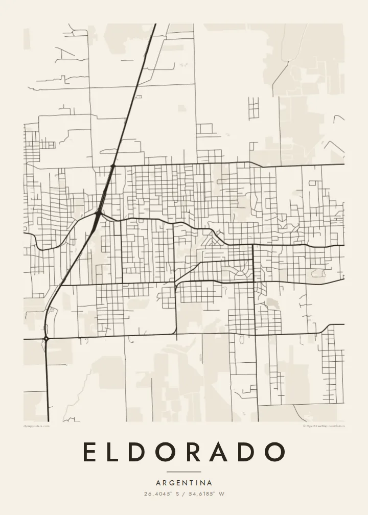 Eldorado map poster — Paper style
