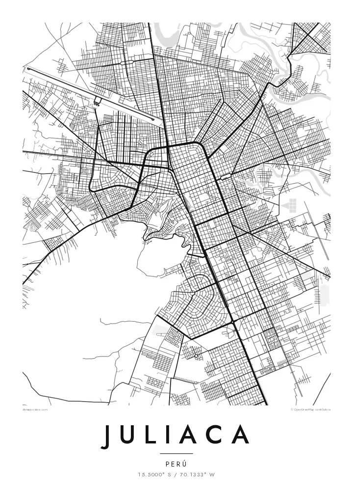 Póster mapa de Juliaca — Classic