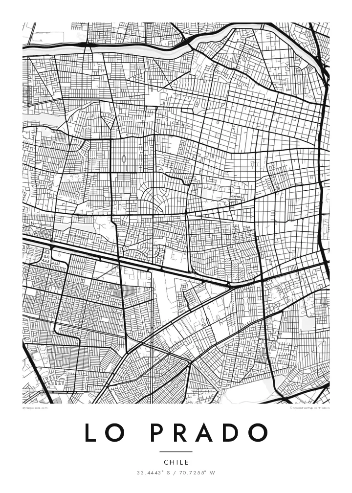Póster mapa de Lo Prado — Classic