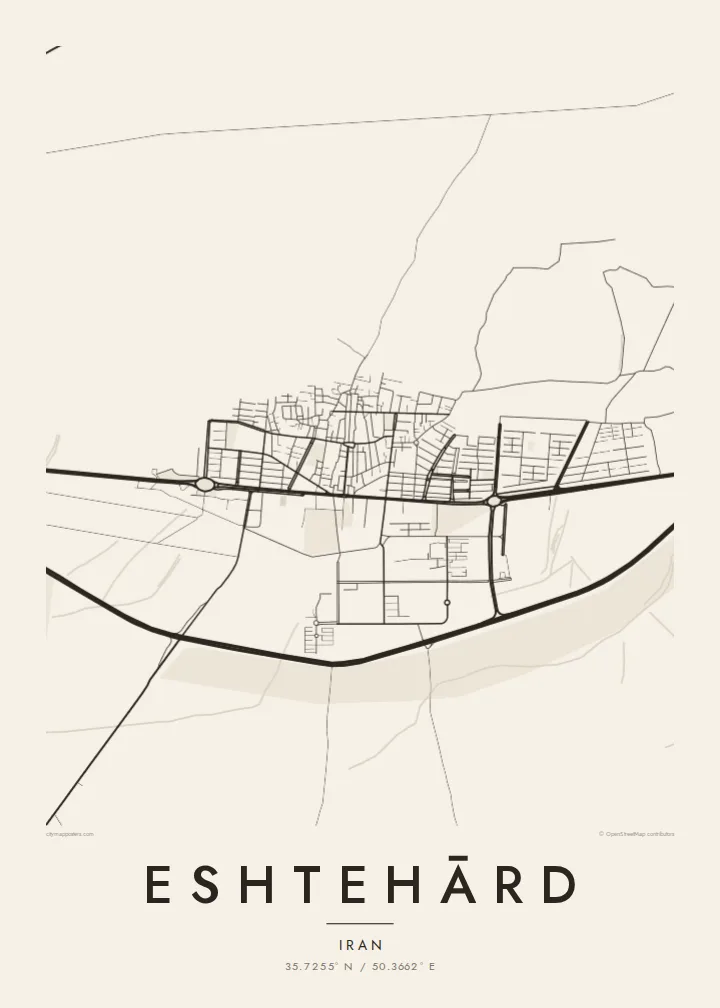 Eshtehārd map poster — Paper