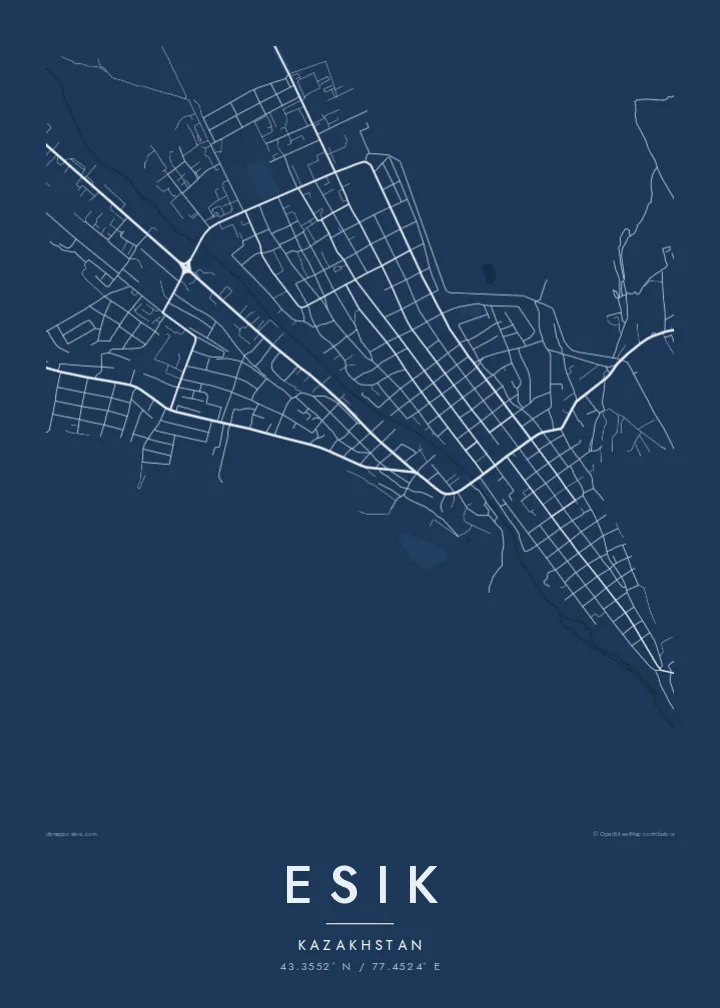 Esik map poster — Blueprint