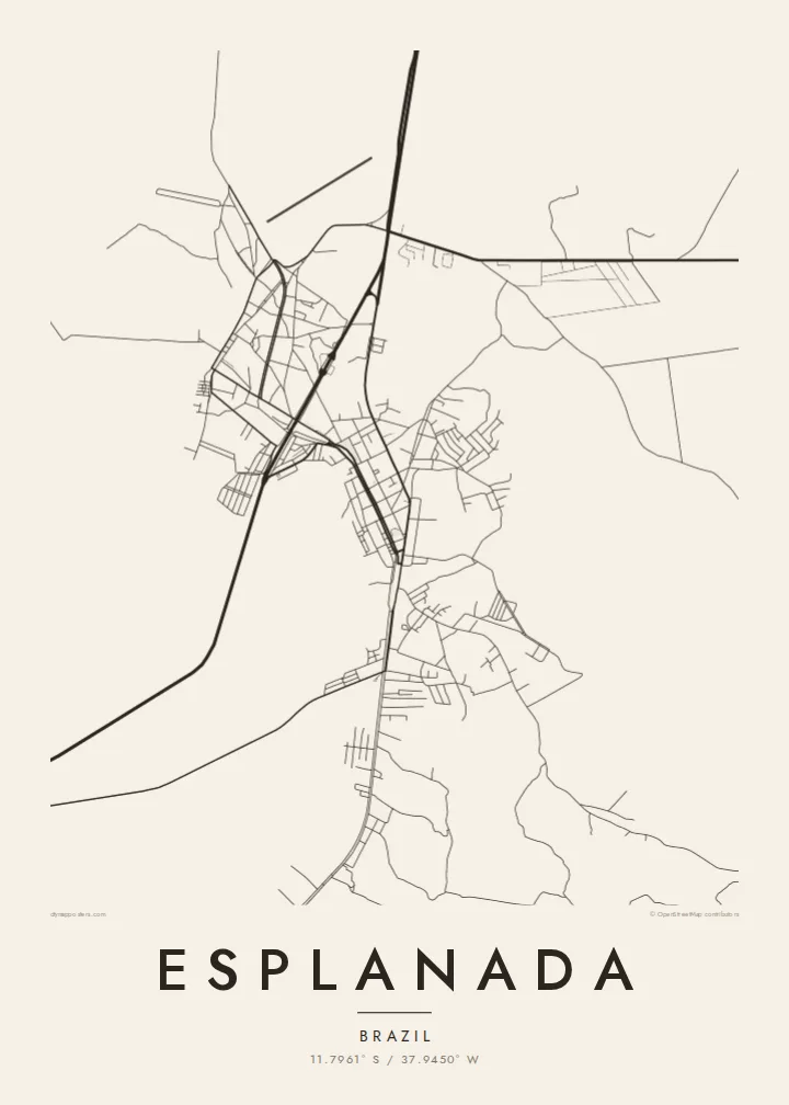 Esplanada map poster — Paper style