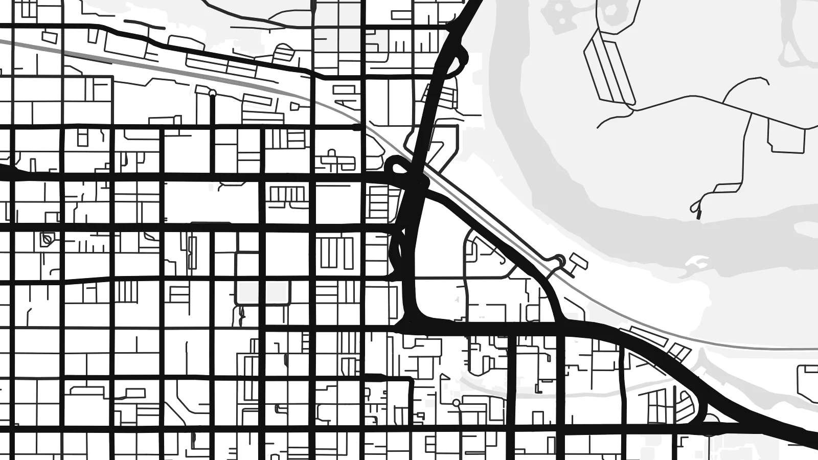 Close-up of the Eugene map poster at print resolution