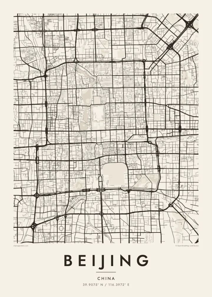 پوستر نقشه پکن — Paper