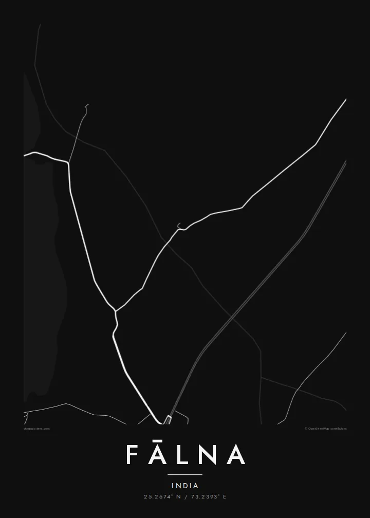 Fālna map poster — Noir