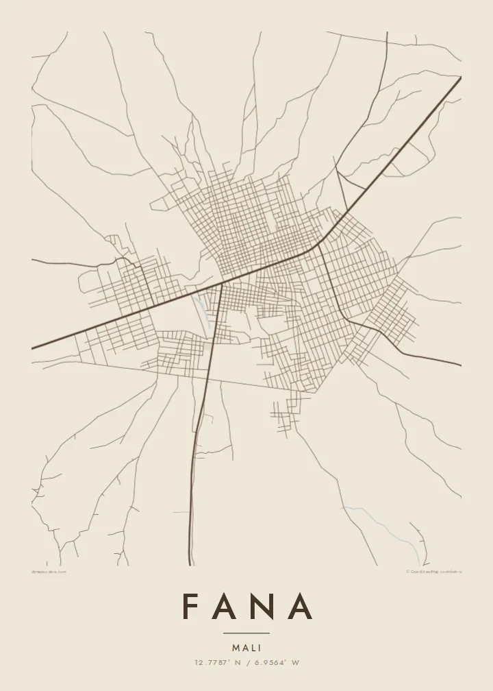 Fana map poster — Sand