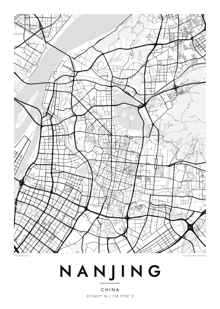 Nanjingin karttajuliste — Classic