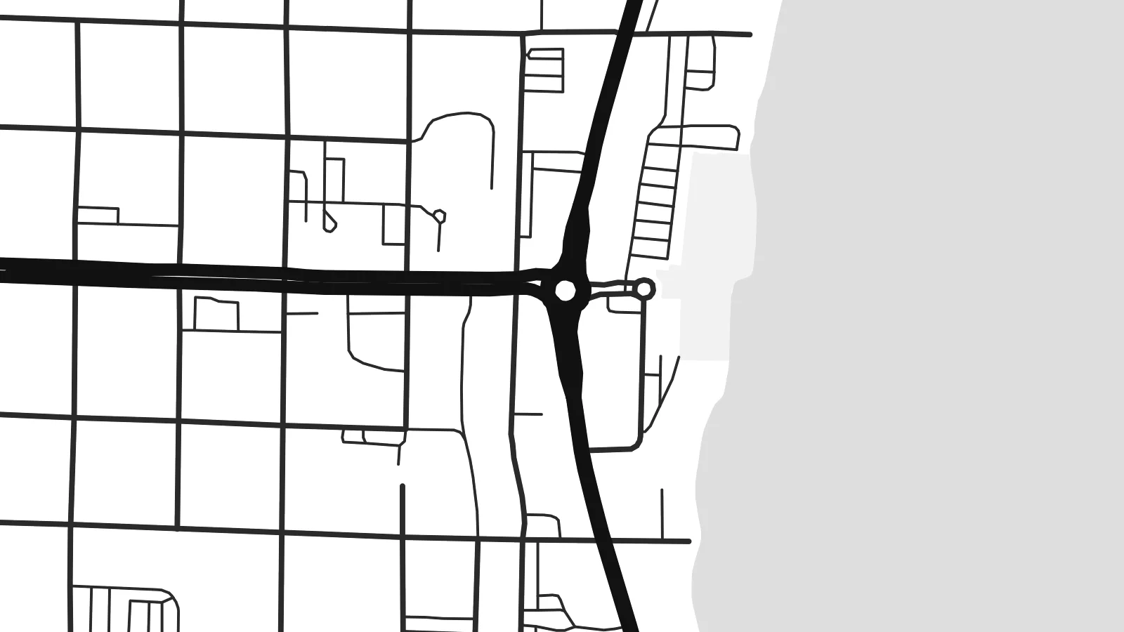 Close-up of the Forest Lake map poster at print resolution