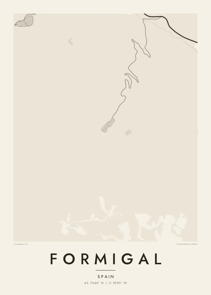 Formigal map poster — Paper style
