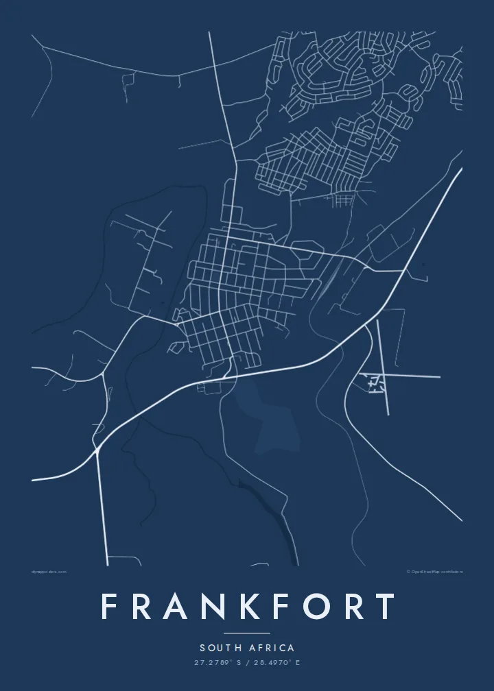 Frankfort map poster — Blueprint