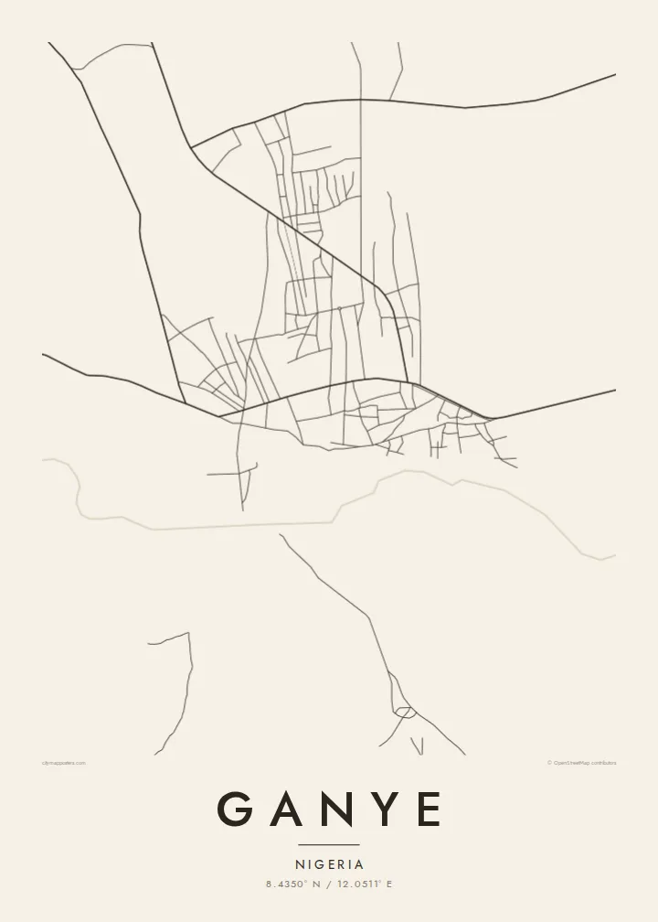 Ganye map poster — Paper