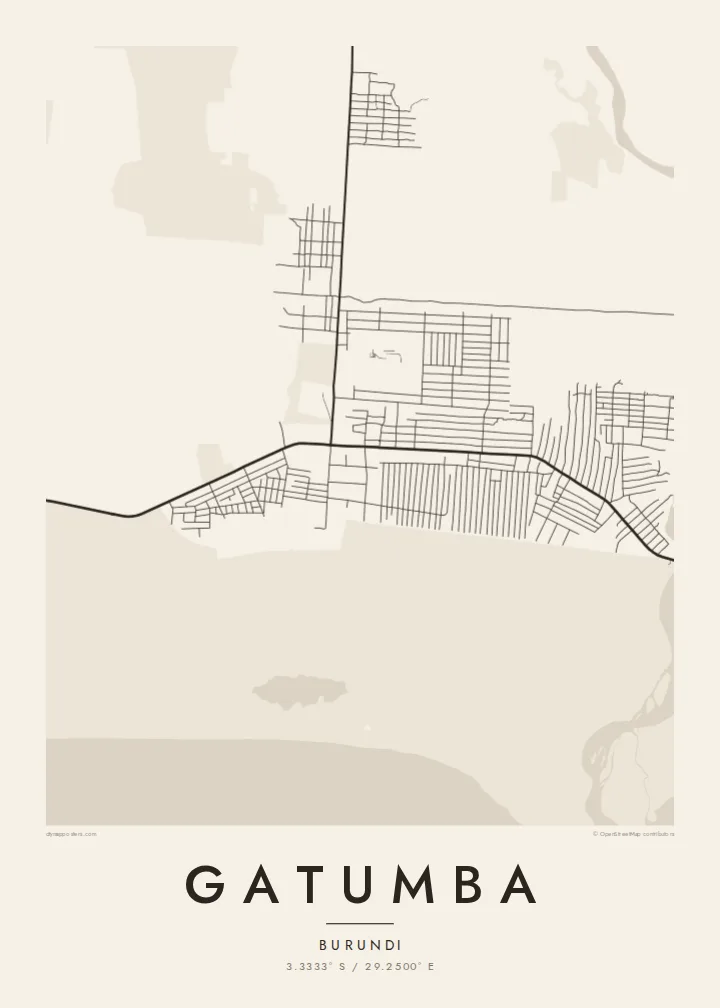 Gatumba map poster — Paper