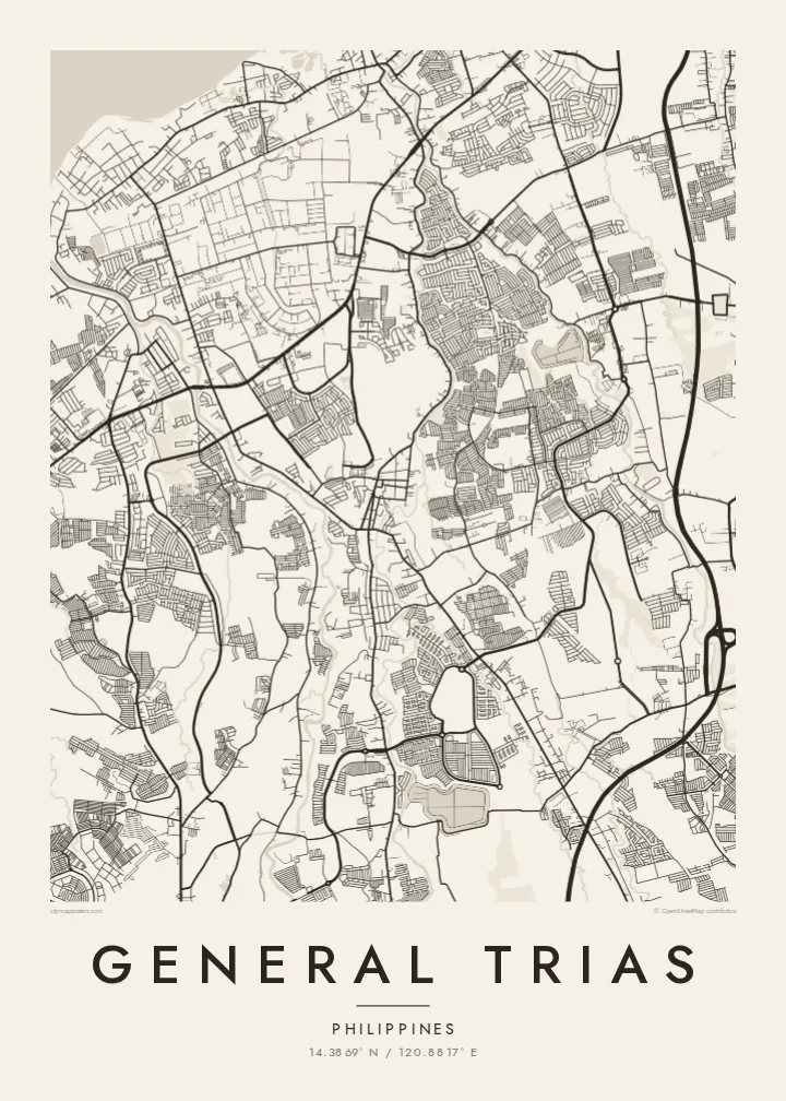 General Trias map poster — Paper