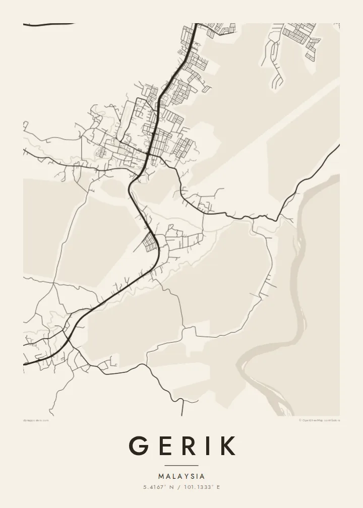 Gerik map poster — Paper style