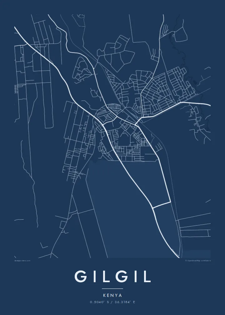 Gilgil map poster — Blueprint