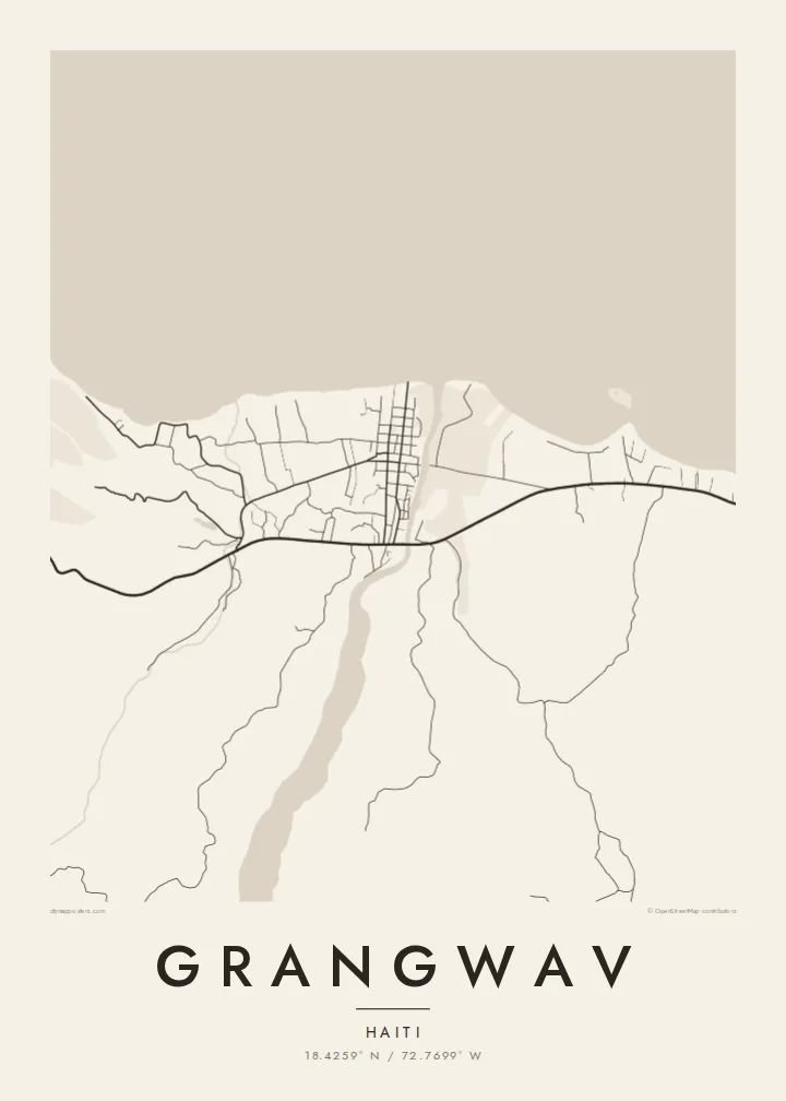 Grangwav map poster — Paper