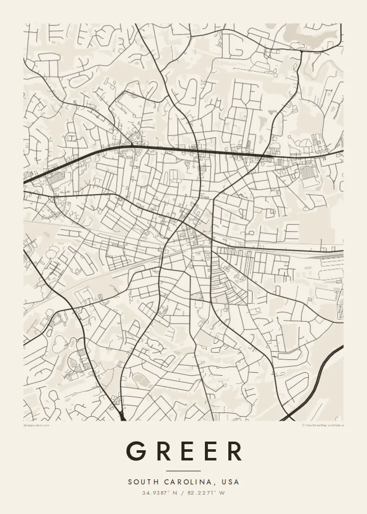 Greer map poster — Paper