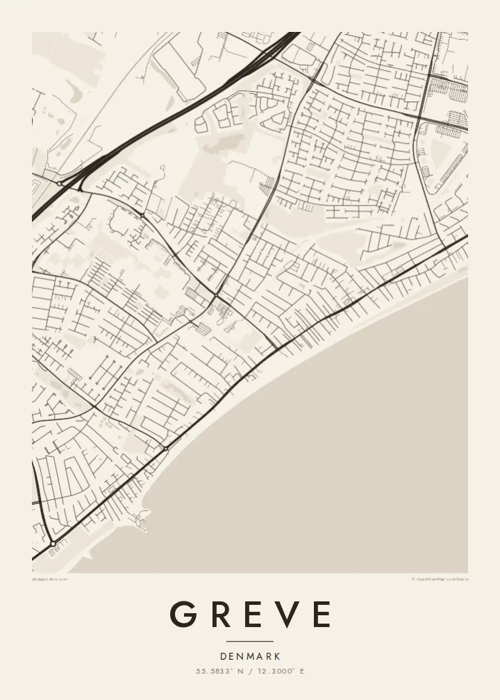 Greve map poster — Paper