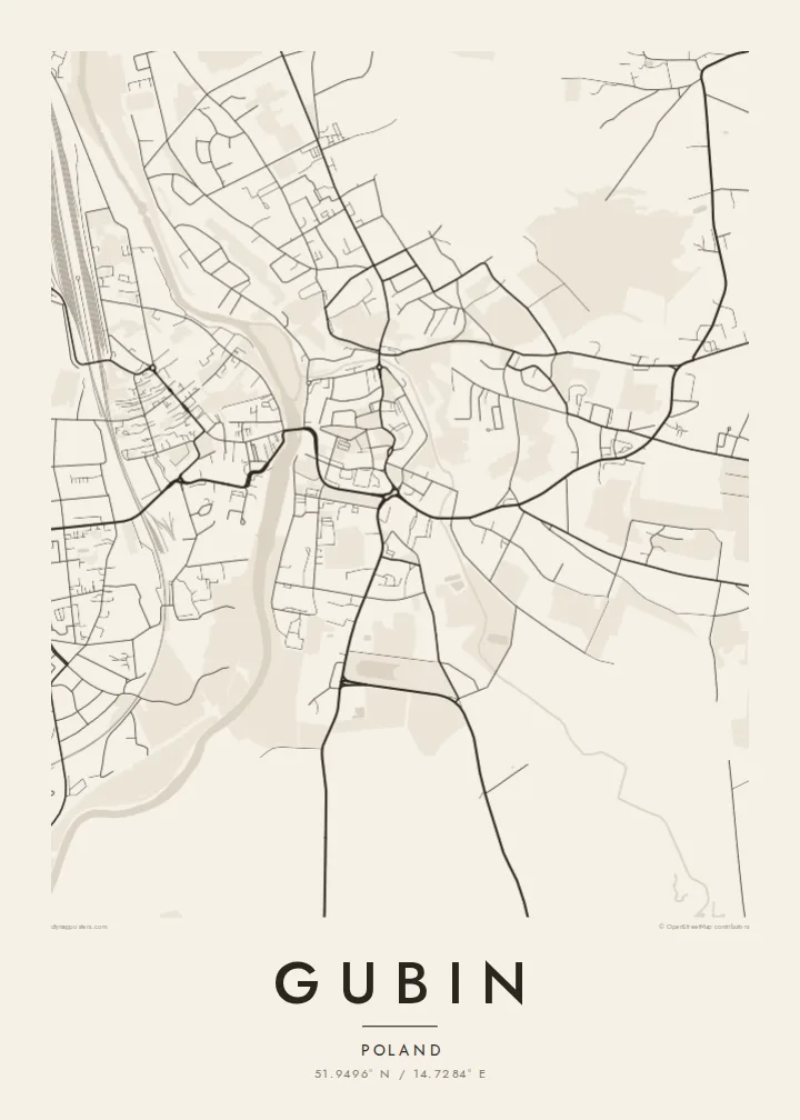 Gubin map poster — Paper
