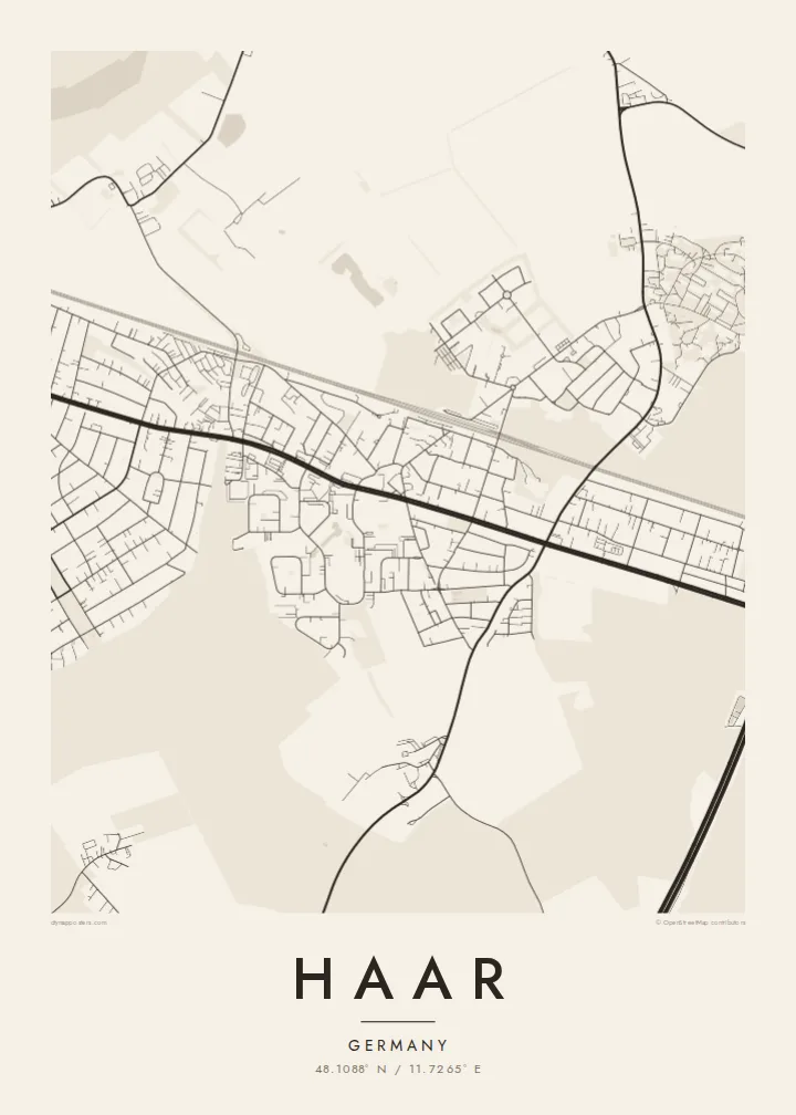 Haar map poster — Paper style