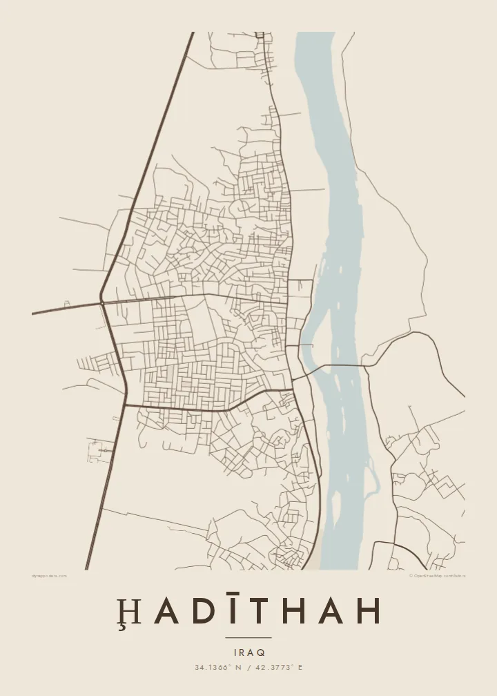 Ḩadīthah map poster — Sand