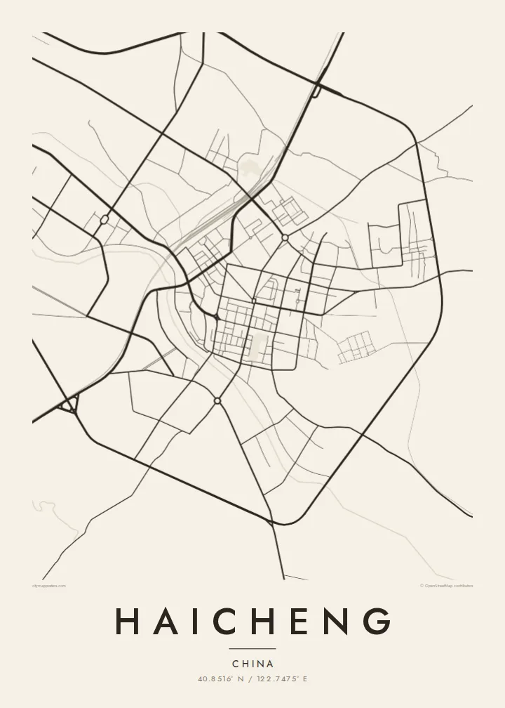 Haicheng map poster — Paper
