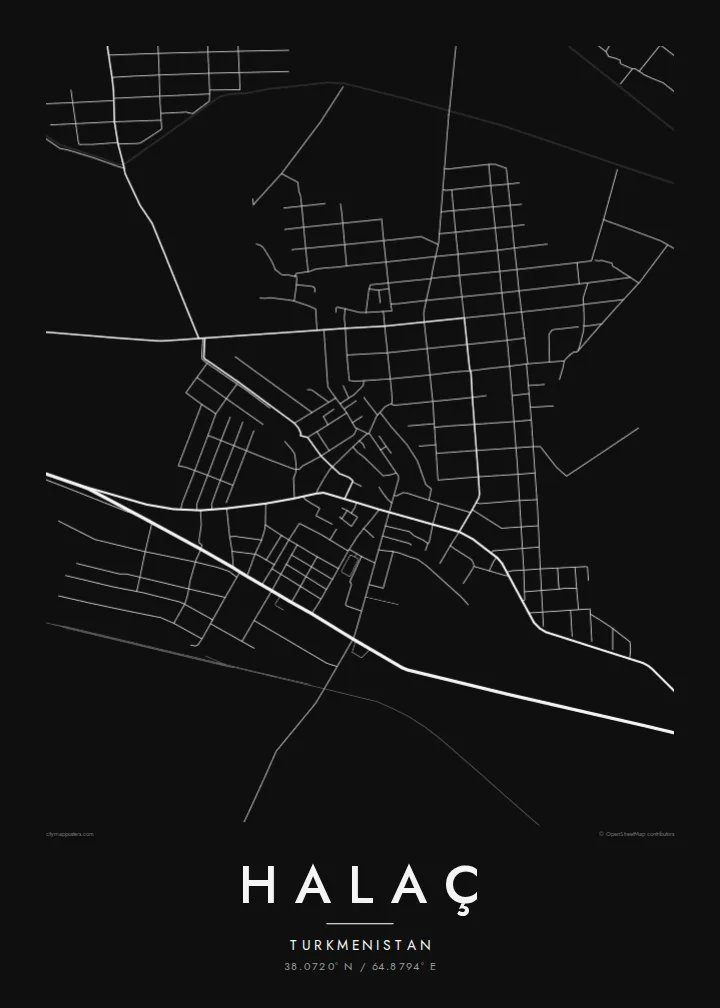 Halaç map poster — Noir