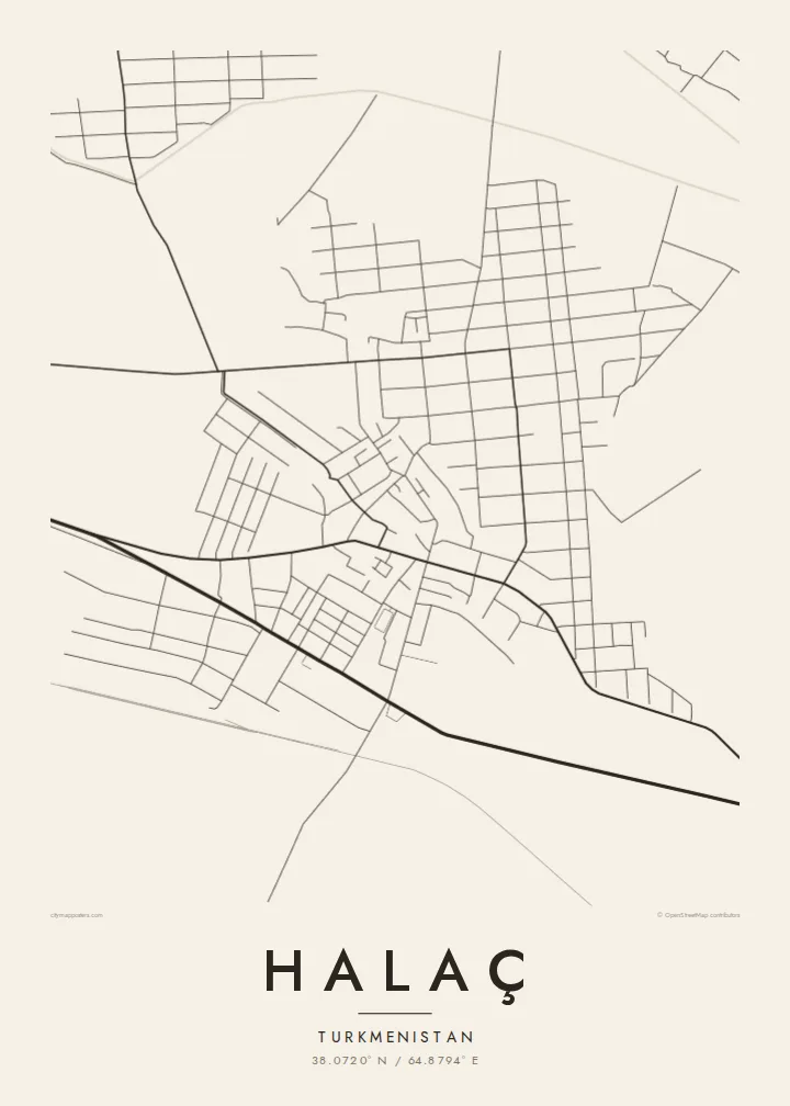 Halaç map poster — Paper