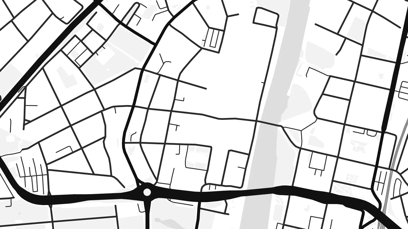 Close-up of the Halmstad map poster at print resolution