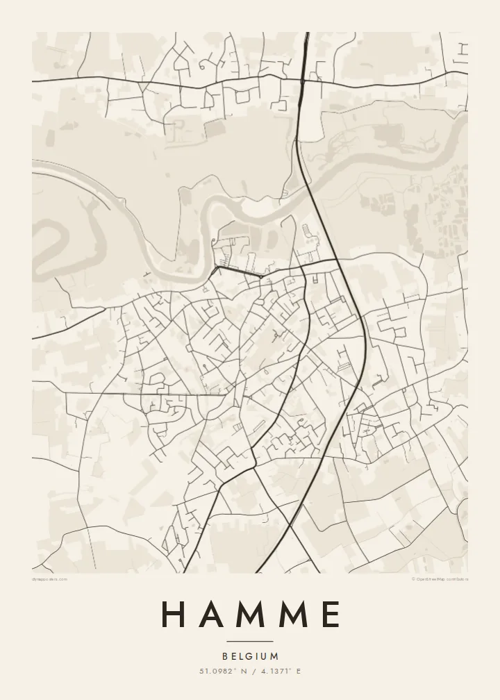 Hamme map poster — Paper