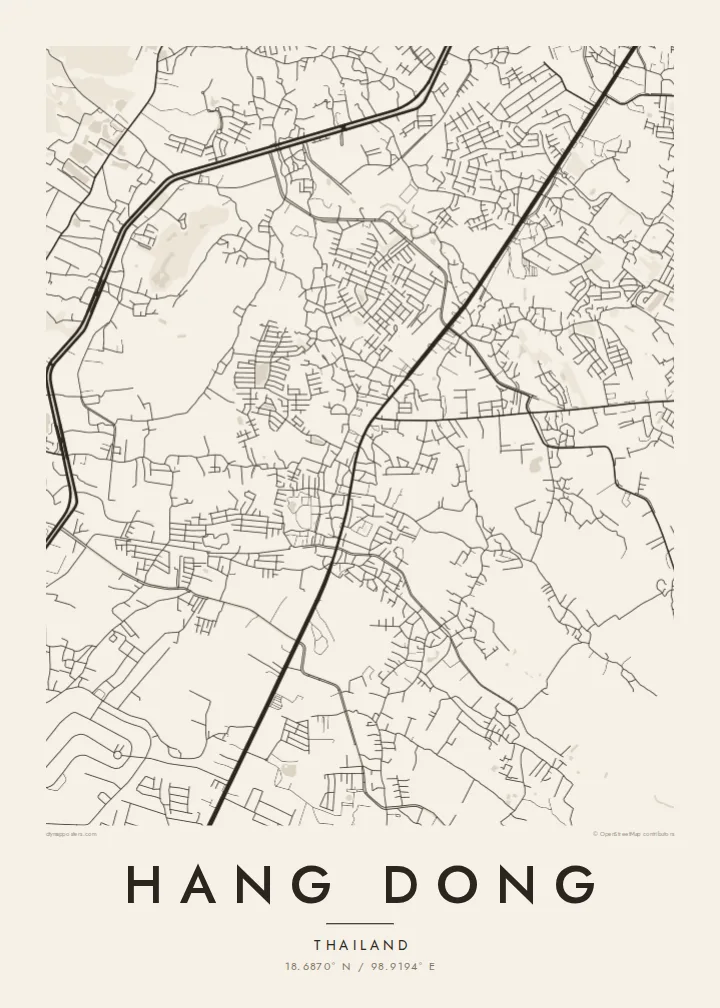 Hang Dong map poster — Paper style