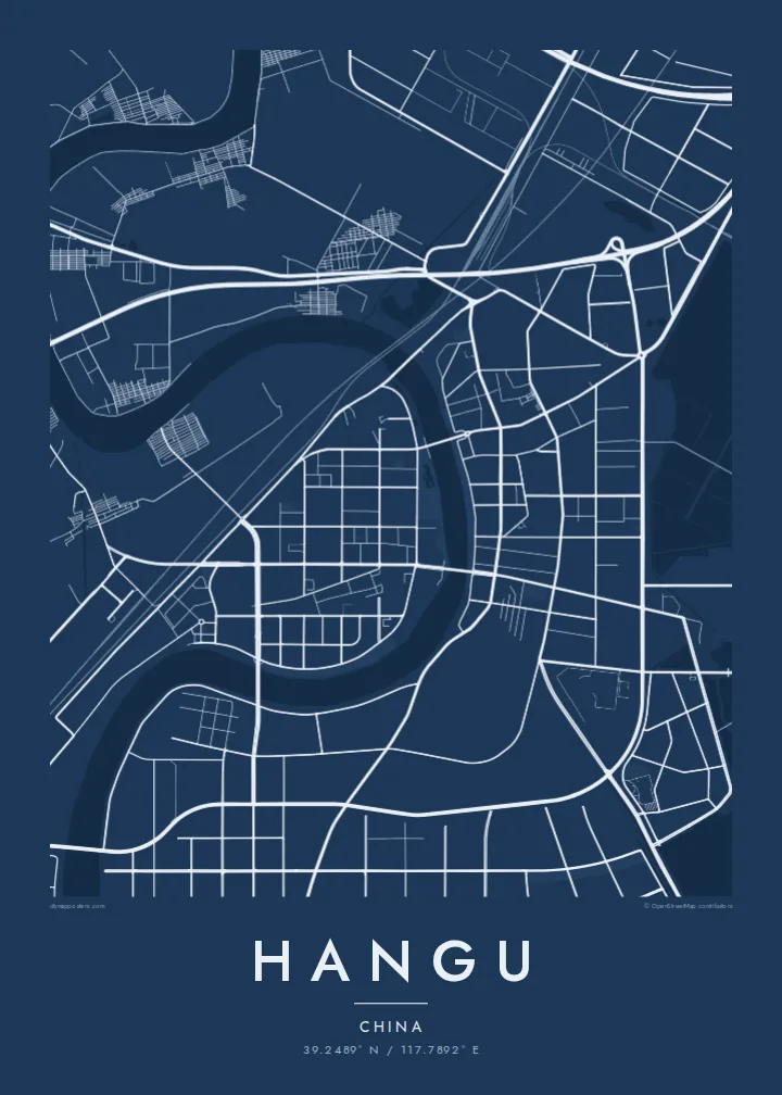 Hangu map poster — Blueprint