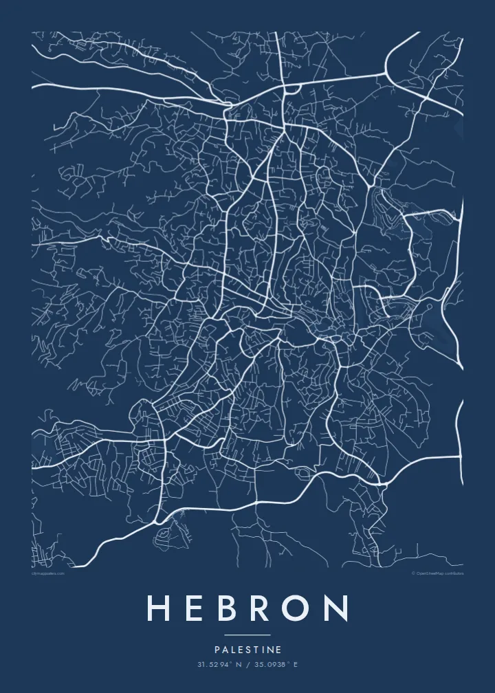 Hebron map poster — Blueprint